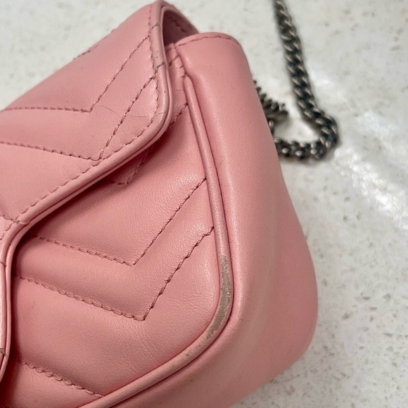 GG Marmont Matelassé super mini bag (pink) - Picture 6 of 10
